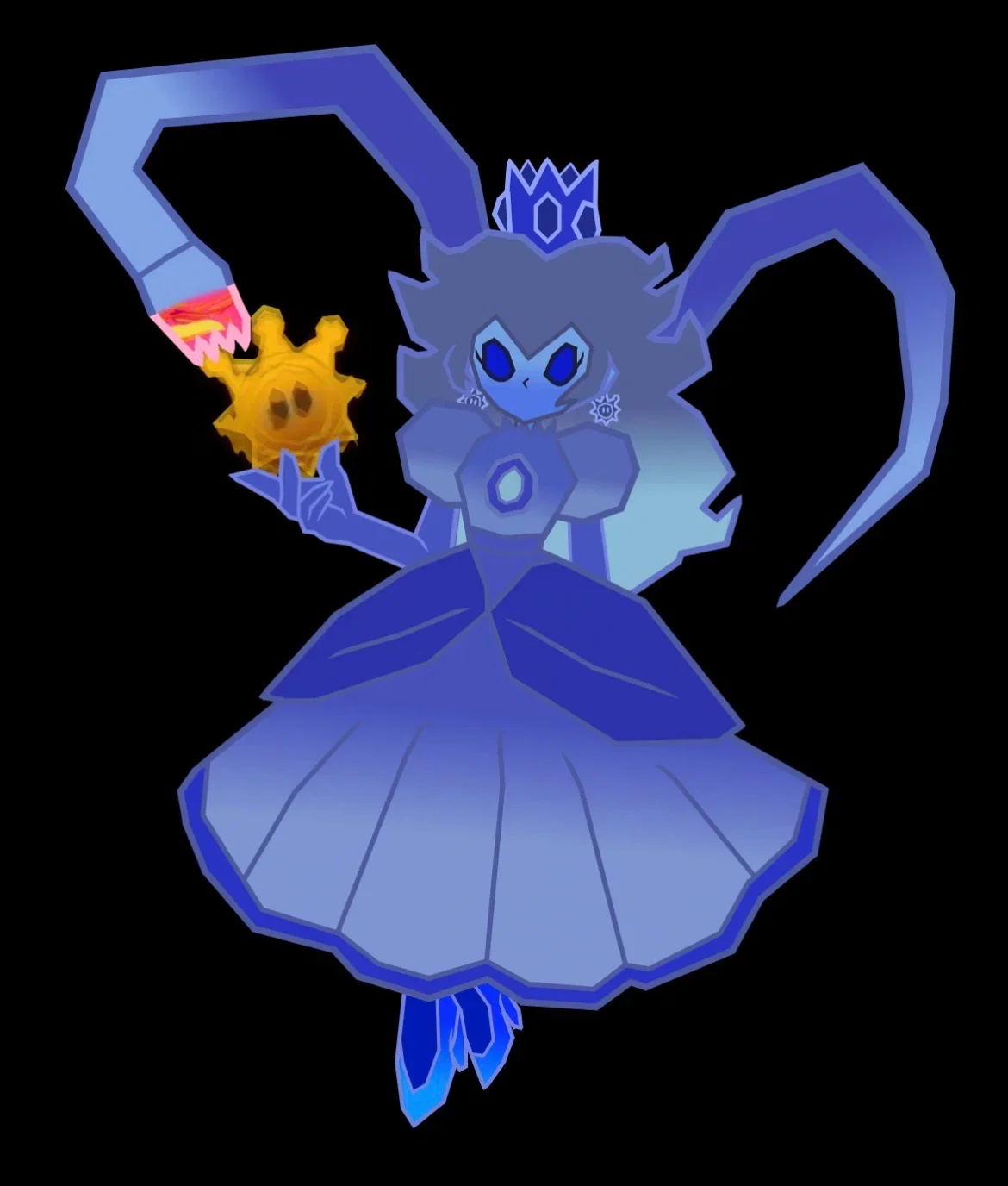 WIP Princess False Past, or what i call her shy blue princess peach