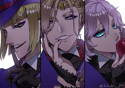 『ポムフィオーレ寮』Pomefiore — Vil Schoenheit, Rook Hunt, Epel Felmier