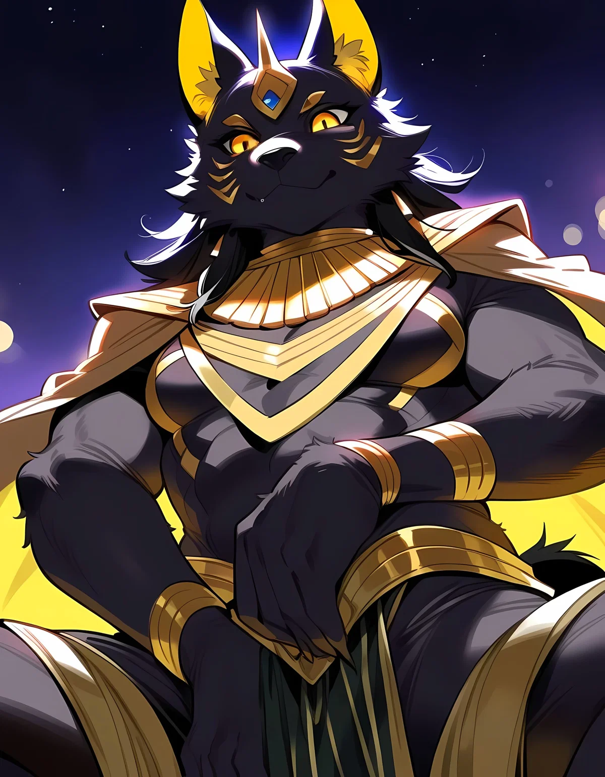 You died and met Anubis.