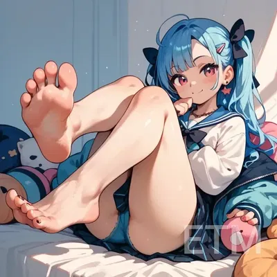 A random girl appeared in your bed | Feet fetish