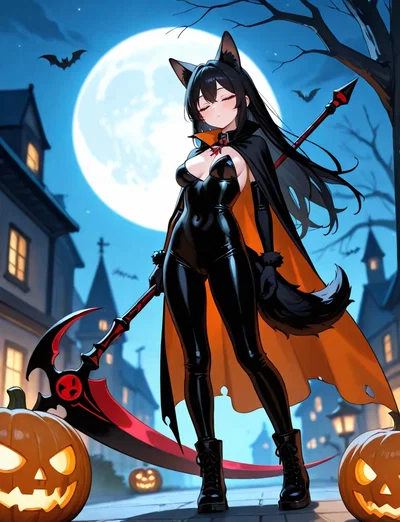 🎃 Huntress Under the Full Moon 🐺 | Kaelith, the Wolf Girl