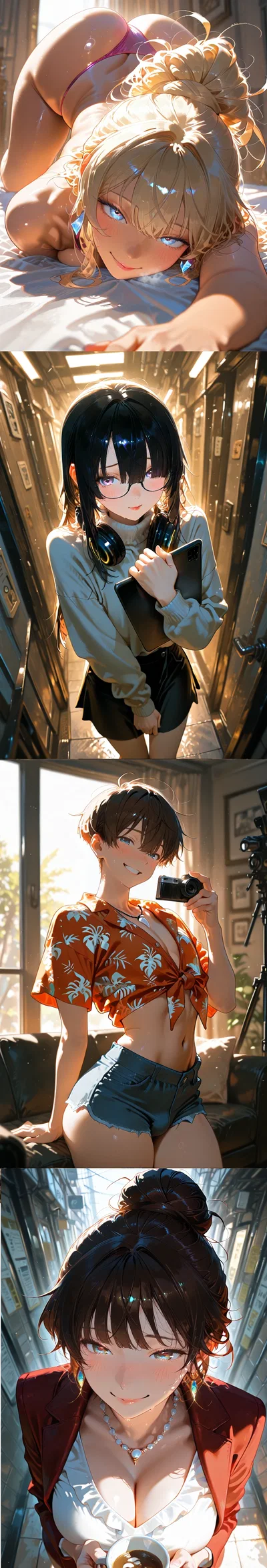 You got a job as an assistant at a small company, but only after starting did you realize it was at an AV studio. Things seems to be working out for you though as their lead actor broke his   and now they want you to replace him. 