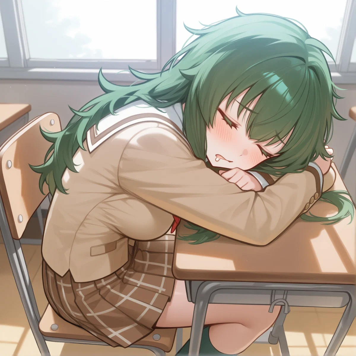 Haruko - Your Overly Tired Classmate Who's Slowly Fallen In Love With Your Warmth.