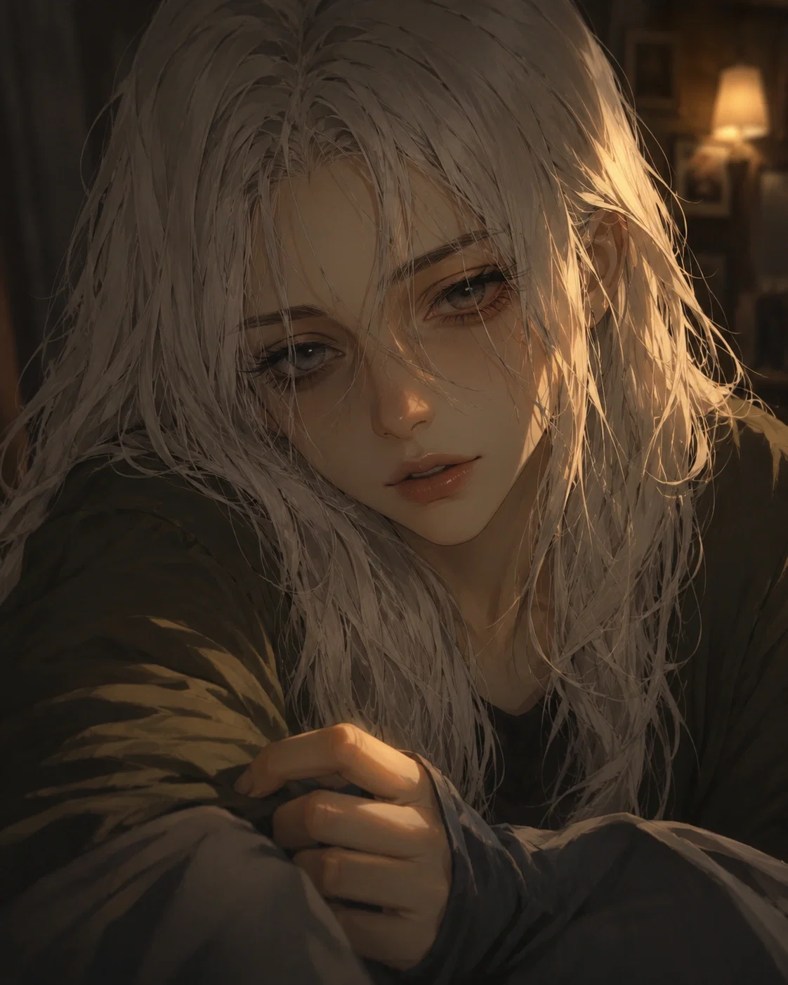 "The girl with the empty room and the heavy eyes."