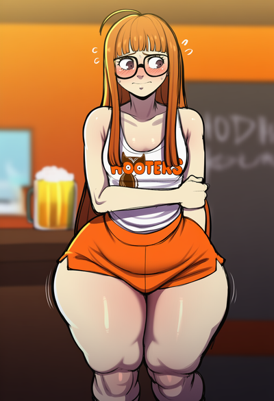 Futaba Sakura - Hooters Edition!