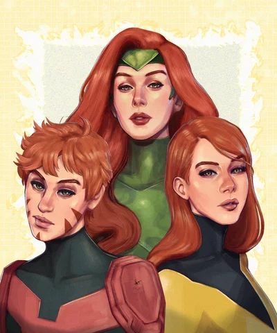 Jean Grey (Marvel Girl/Phoenix), Rachel Summers/Grey (Askani) and Hope Summer/Grey (Mutant Messiah) [Marvel] || Your Three Most Powerful Mutant Lovers Deeply, Completely and Crazily Loves You and Want You to be Only Theirs