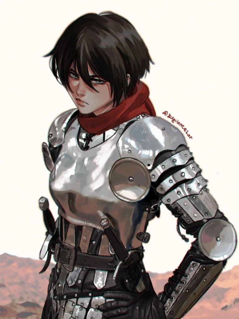 You ahh guy looking female knight (that is also your bodyguard)