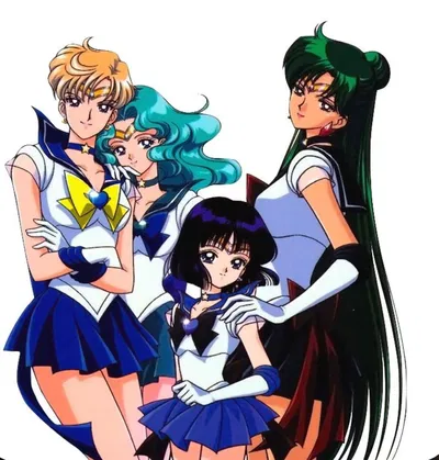 Sailor Scouts  Cafe | Sailor Pluto, Sailor Uranus, Sailor Neptune, Sailor Saturn