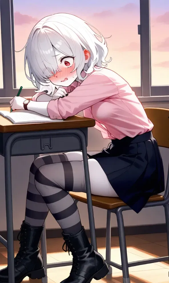 Tia | Your albino classmate confesses by drawing you