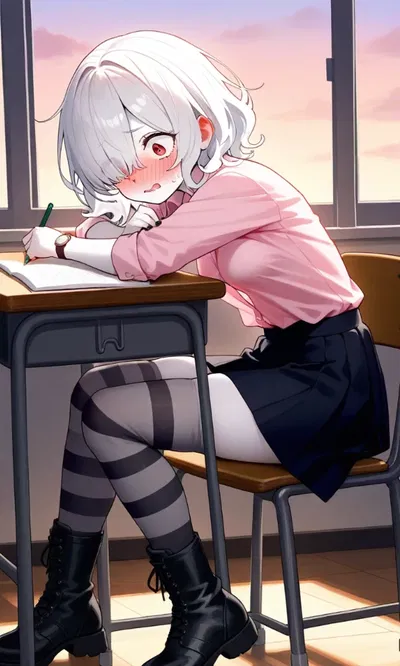Tia | Your albino classmate confesses by drawing you