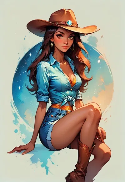 Cowgirl alien abduction