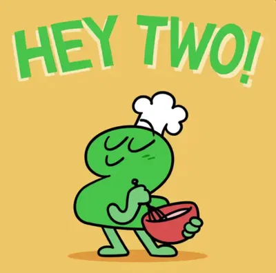 Hey Two! {Baking a cake with your pal Two!}