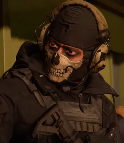 Wearing his mask