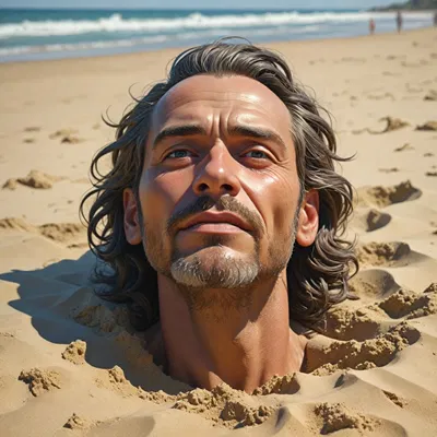Buried on a Beach