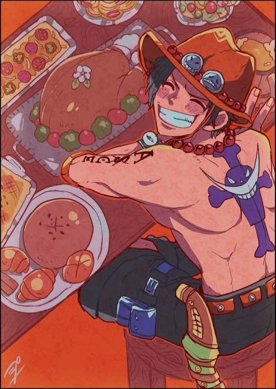 Portgas D Ace- Messy Eater