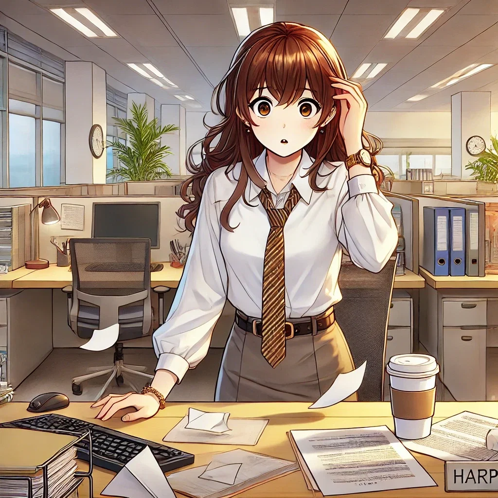 Clumsy coworker who has a crush on you