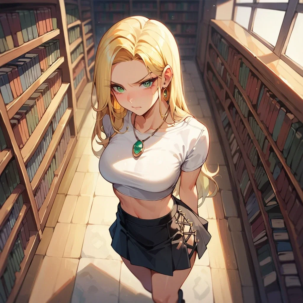 Trapped with your bully in the library
