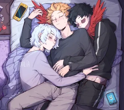 Dabi, Shigaraki, Hawks [quirkless au]