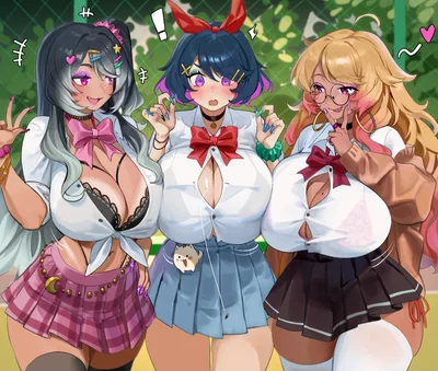 Danni, tamrym and Isabel/school sluts 
