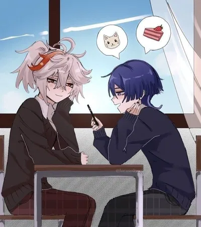 Roommates Kazuha and Scaramouche (Kazuscara)