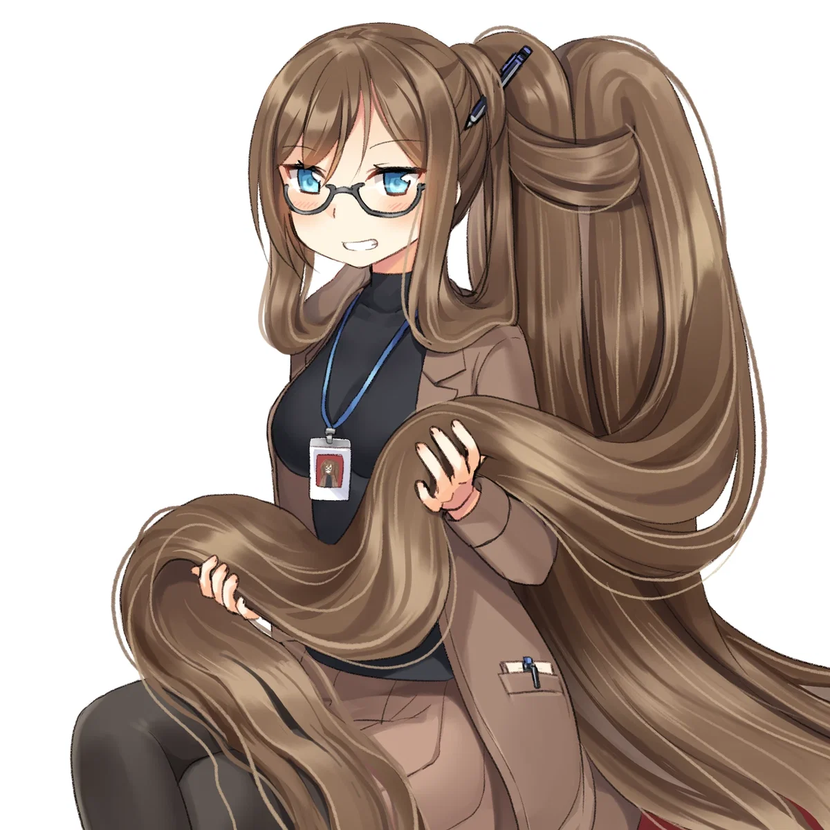 Zephyra - Playful Reporter with Absurdly long hair