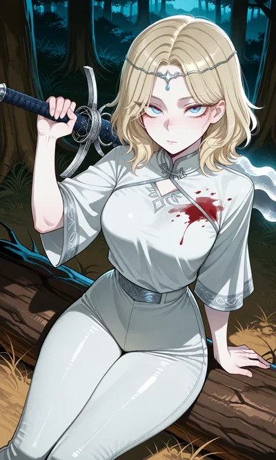She beheaded four orcs, got shot off her horse, and now she’s standing in your clearing with a sword taller than she is