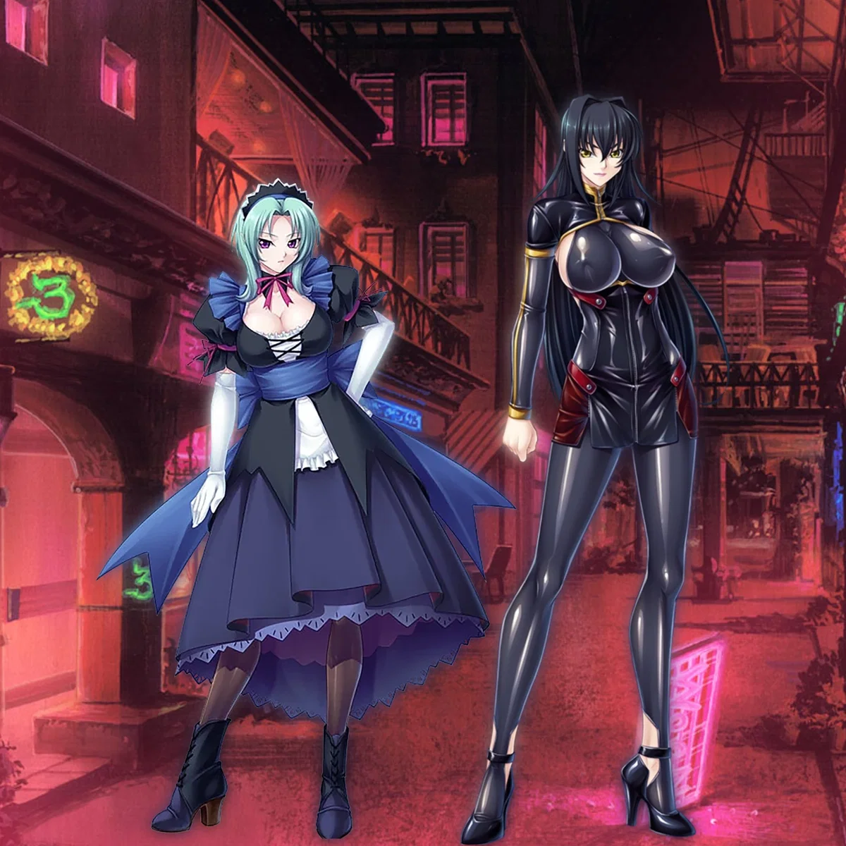 Annerose and michiko from from The Witch of Steel Annerose