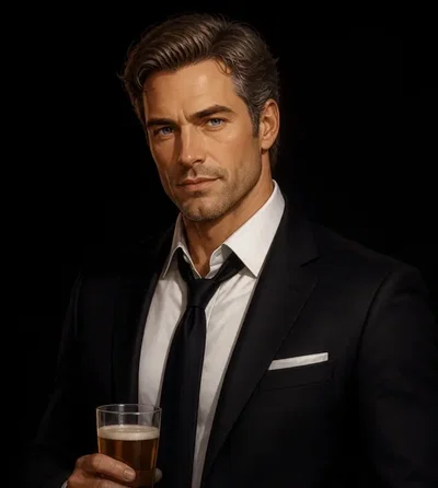 Flirty man at the pub