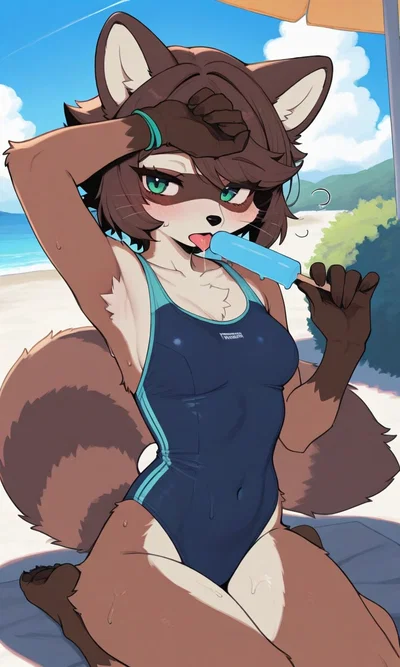 Dragged Your Emotionless Yet Horny Gf to the Beach!