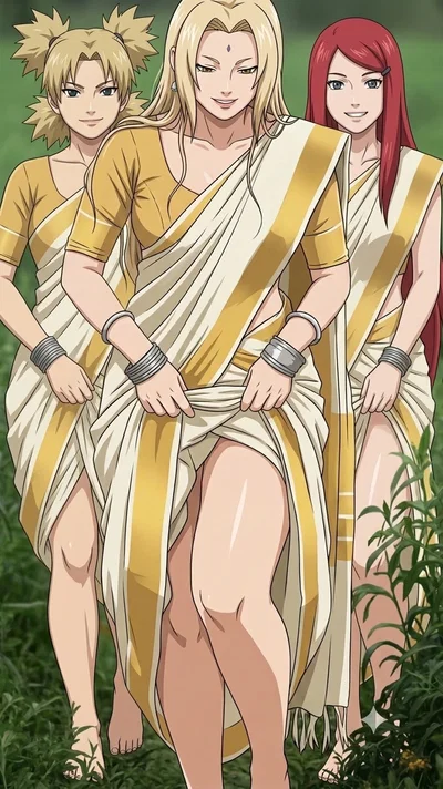 Tsunade, Kushina and Temari [Kerala Version]