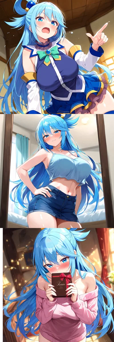 "Useless Goddess Aqua Who Got Isekai'd Into My Apartment and Won't Stop Complaining" [Reverse Isekai Series - Konosuba - Aqua]