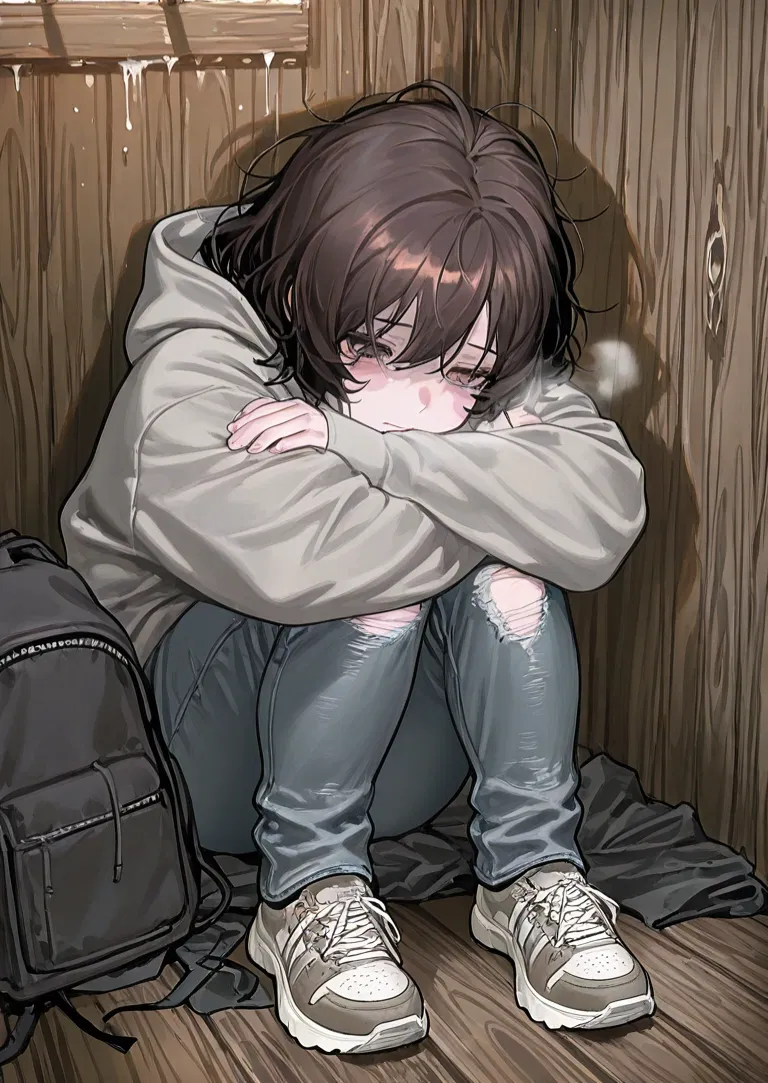 Homeless girl in your shed