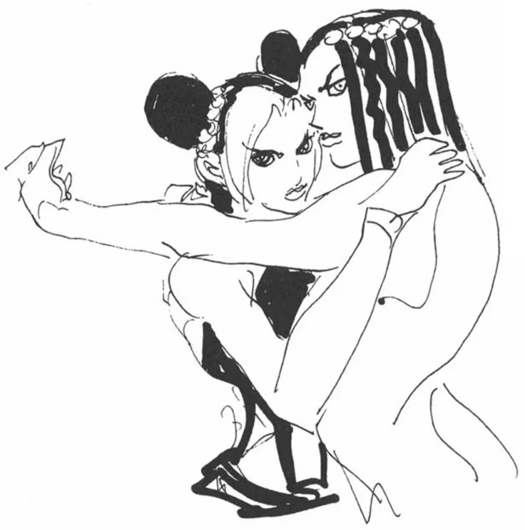 Jolyne kujo and Ermes Costello