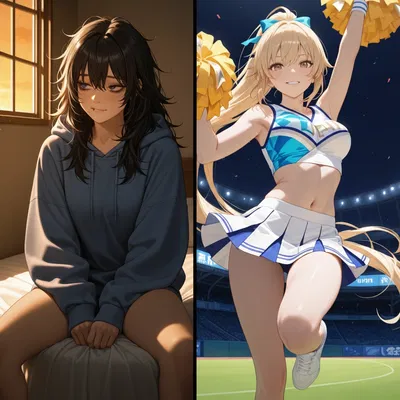 Not only do you have a bubbly, social girlfriend, but you also have a tomboy stepsister!