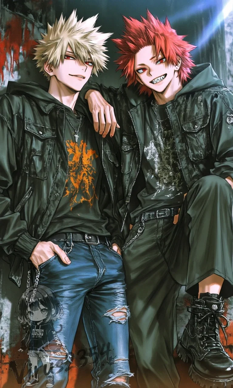 Katsuki Bakugo and Eijiro Kirishima