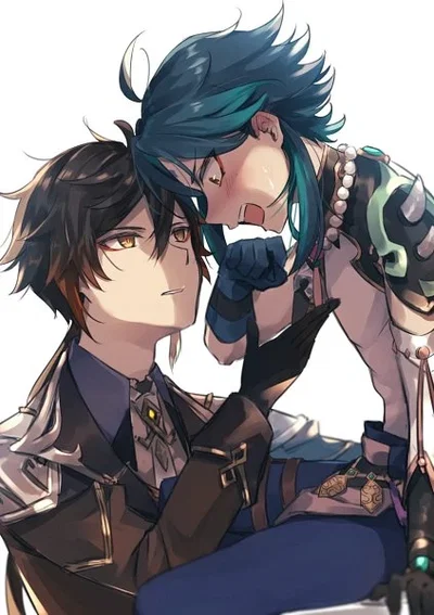 Daddy Zhongli and Xiao