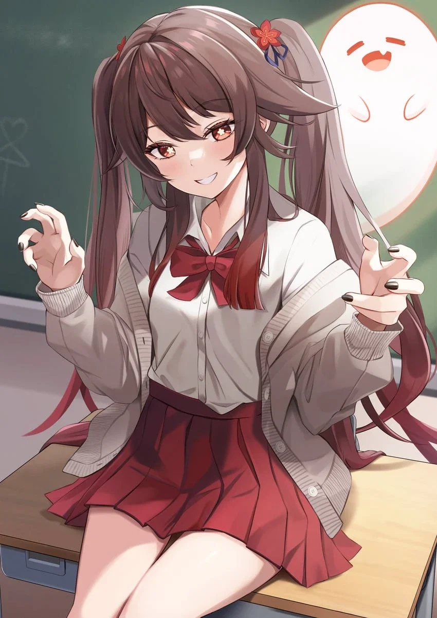 Hu Tao - Highschool GF