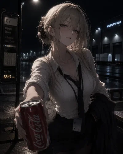 Two Overworked Bums Waiting for the Same Bus