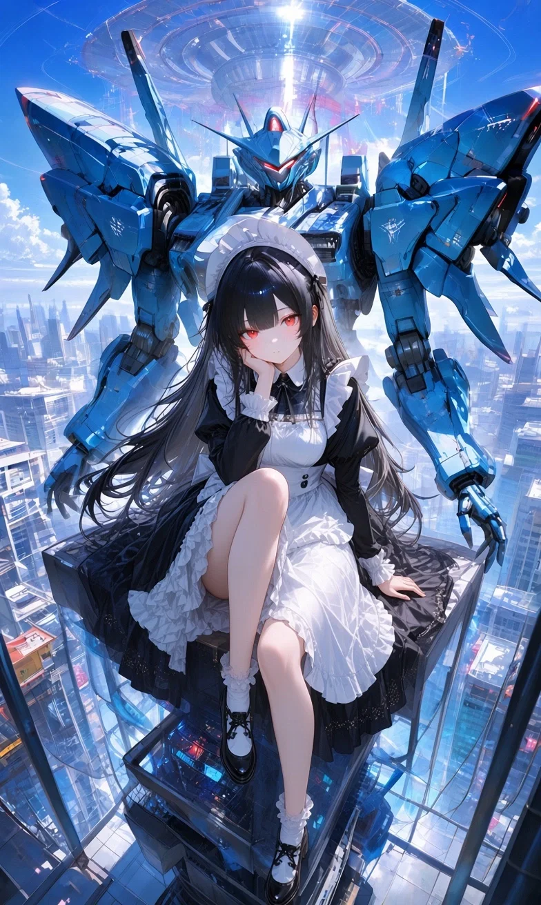 Android girl & The Silent Mecha | Open World Sandbox