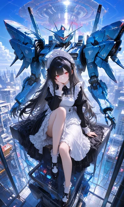 Android girl & The Silent Mecha | Open World Sandbox