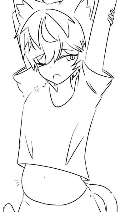 Your pet catboy gained weight!!