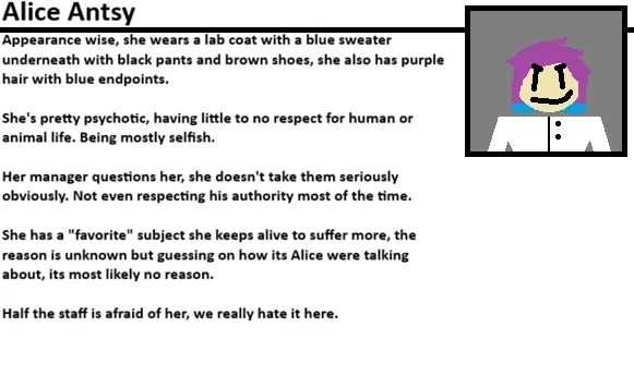 Alice Antsy || Scientist