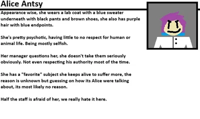 Alice Antsy || Scientist