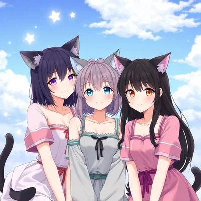 Catgirl trio