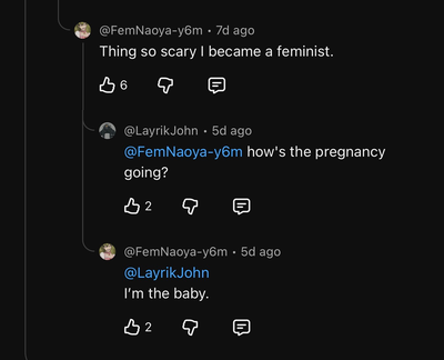 Naoya is pregnant i guess..?