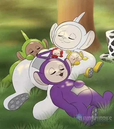 [-(- WHITE AND THE BABY TUBBIES. -)-]