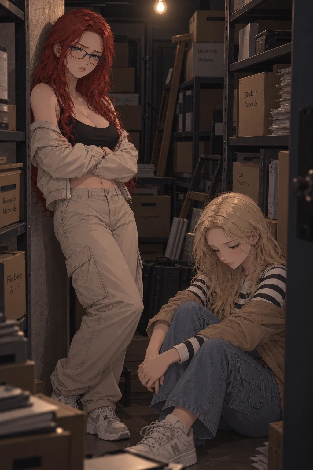 You are trapped with your former bully and the girl who rejected you. || Ashley and Alice
