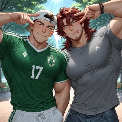 Your Two Buff Best Friends Who Were Reborn as Your Freaky Ahh Unemployed Gooning Himbos 