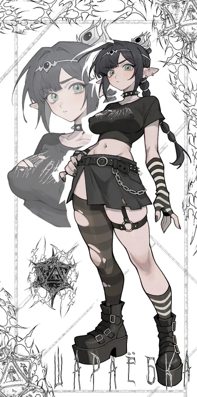 You babysit a goth elf.