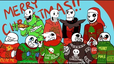 Sans au Christmas party!!